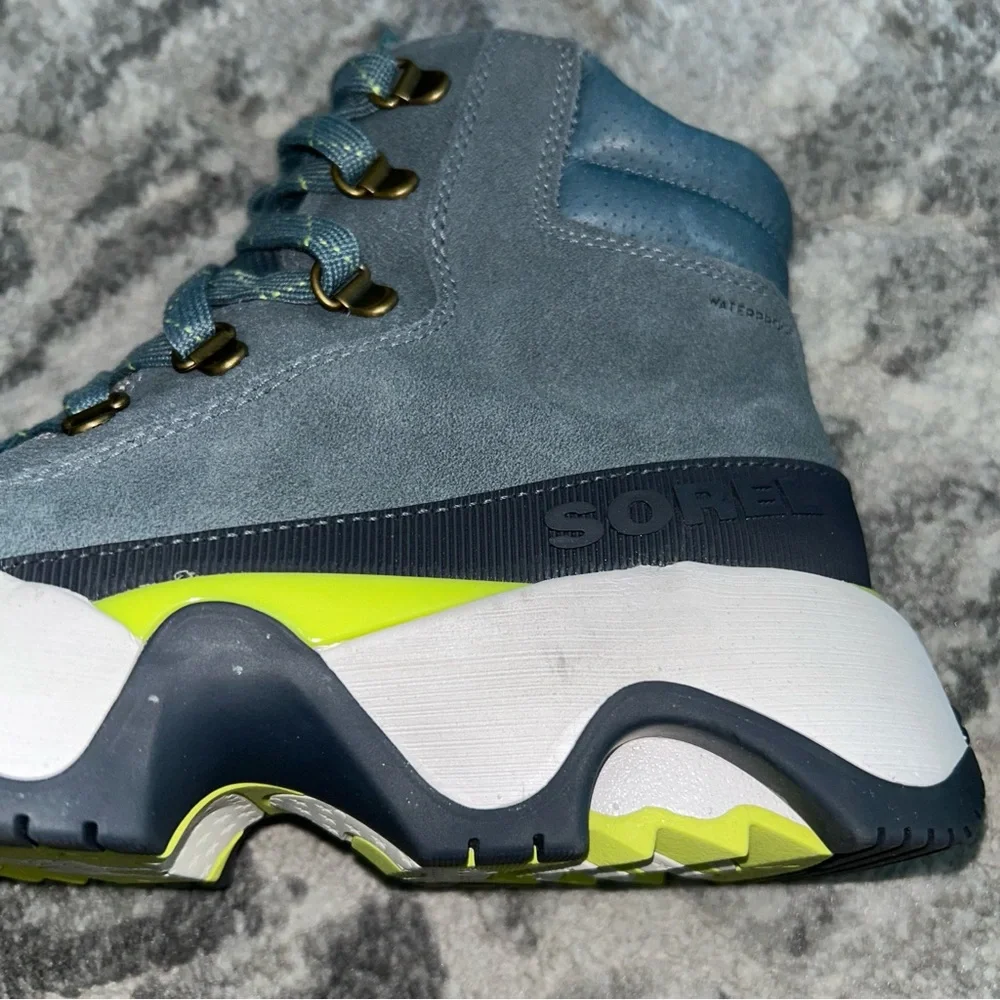 Sorel Blue Grey Kinetic Impact Conquest Waterproof Boots - Picture 11 of 16